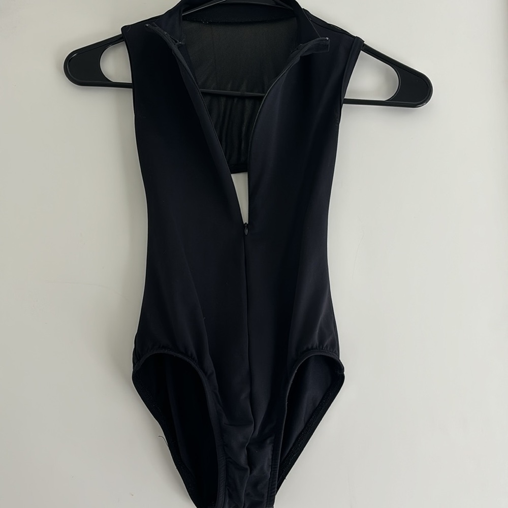 Suffolk Mock Turtleneck Leotard With Open Back - image 2